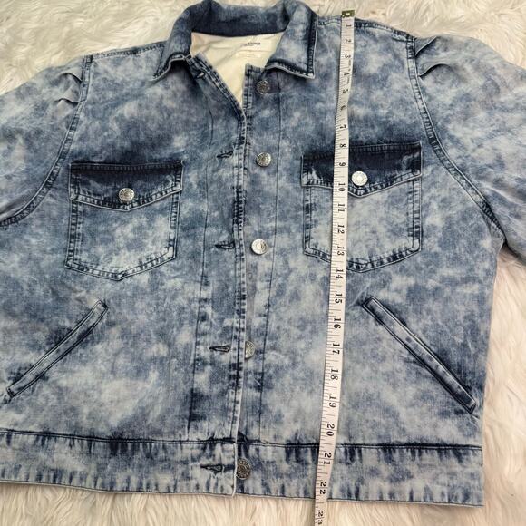 Isabel Marant Iolinea Jean Jacket Size 42 (US 10) Acid Wash 90s Aesthetic - Picture 5 of 12
